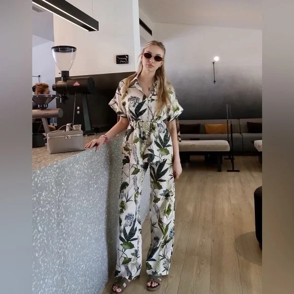 Zara Floral Print Pants - Picture 2 of 8